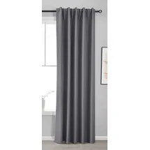 Gardinenbox Premium Verdunkelungsvorhang HxB 245x140 cm Dunkelgrau »Boston Dark« 100% Verdunkelung mit Multibandaufhängung, 2023600