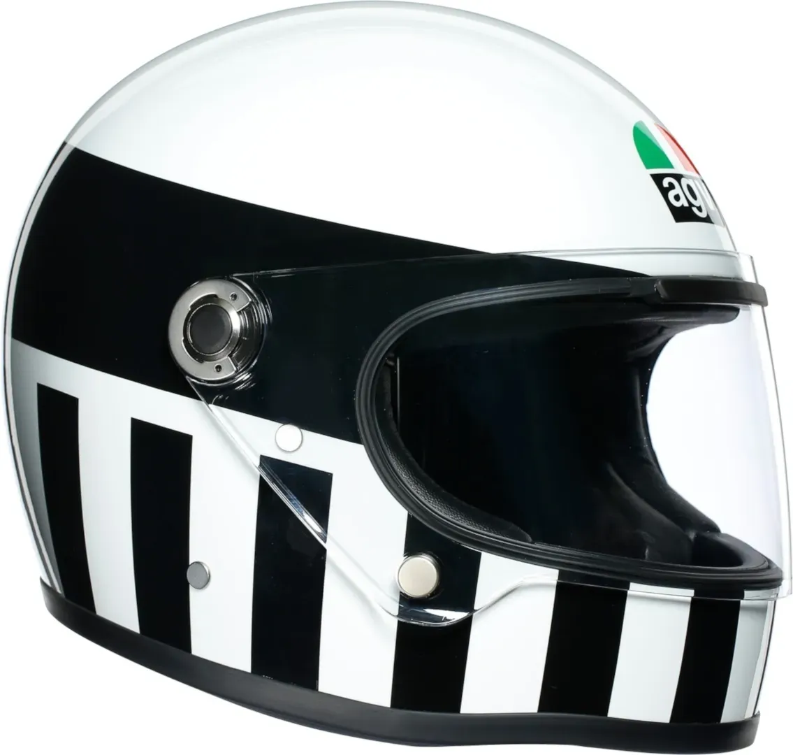 AGV Legends X3000 Invictus Helm, zwart-wit, S Voorman