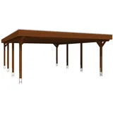 SKANHOLZ Skan Holz Carport Spessart 611 x 846 cm Nuss