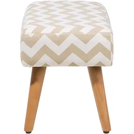 Beliani Hocker Takoma Baumwolle 50 x 35 x 30 cm Beige