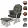 Mendler Relaxsessel HWC-C76 Chenille 52 x 0 x 0 cm Grün mit Hocker
