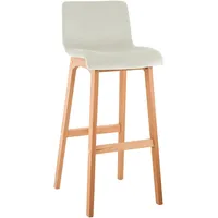 CLP Barhocker mit Lehne Hover, Barstuhl Holz Natura gepolstert