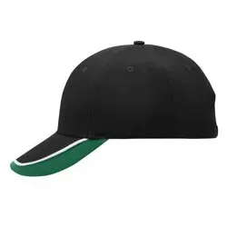 Kontrast Sandwichcap MB049, schwarz/weiß/dunkelgrün, Einheitsgröße - schwarz/weiß