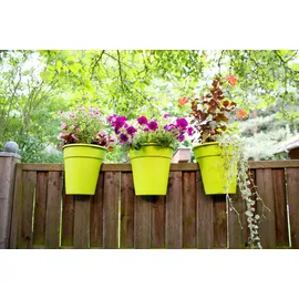 KHW Blumentopf Flowerclip Ø 27 x 27,5 cm grün 3 St.