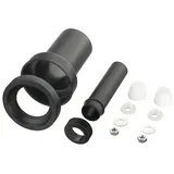 Haas + Sohn Haas Wand WC-Anschlussgarnitur 3287 DN90/110 Toilette, Dichtung, 180mm, schwarz