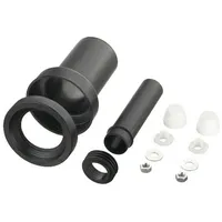 Haas + Sohn Haas Wand WC-Anschlussgarnitur 3287 DN90/110 Toilette, Dichtung, 180mm, schwarz