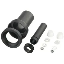 Haas + Sohn Haas Wand WC-Anschlussgarnitur 3287 DN90/110 Toilette, Dichtung, 180mm, schwarz