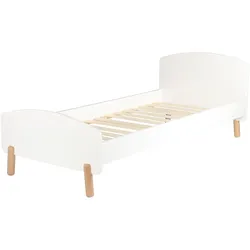 Einzelbett 90x200cm Gästebett Holz Kinderbett Bettgestell Bettrahmen