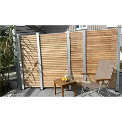 Rhombuszaun - Zaunelemente aus aus Sibirischer Lärche, naturbelassen – Sichtschutzzaun aus Holz – eleganter Holzzaun für den Garten