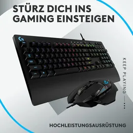 Logitech RGB Gaming-Tastatur, Mäuse mit programmierbaren Tasten und anpassbaren Gewichten, anpassbare Tastatur mit Hintergrundbeleuchtung, PC/Notebooks