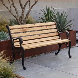 Proregal Gartenbank 80 x 132 x 35 cm Natur