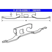 ATE Feder Bremssattel Vorne 11.8116-0200.1 für MERCEDES-BENZ Sprinter 3-T