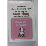 Sheepworld - 81006 - Klappkarte mit Untersetzer Nr. 4, Mama, mit Umschlag, Untersetzer Kork