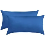 Traumschlaf Edel-Linon Kissenbezüge 2er Set 2x 40x80 cm royal