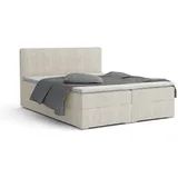 dein schlaf 24 BOXBETT LON IV 160/200 in Cord Ecru H3 - Naturbelassen