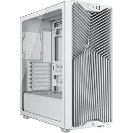 Corsair 3200D RS Mid-Tower ATX PC-Gehäuse – 3X RS120 PWM-Lüfter Enthalten, GPU-Anti-Sag-Stabilisierungsarm, ASUS BTF, MSI Project Zero, Gigabyte Project Stealth – Weiß