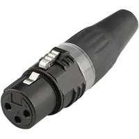 HICON HI-X3CF-BLK XLR-Steckverbinder Stecker, gerade Polzahl 3 Schwarz