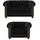 S-Style Chesterfield Polstergarnitur 2+1 Cleo Blink ¦ schwarz ¦ Maße (cm): B: 148 H: 72