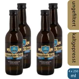 4 x Leinöl - Lausitzer Gold (kaltgepresst ungefiltert Premium Leinöl), 4 x 250ml