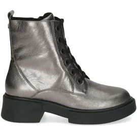 CAPRICE Stiefelette Leder mit Reißverschluss, Metallisch (Stone Metallic), 39