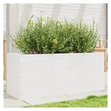 vidaXL Pflanzkübel Weiß 110x40x45,5 cm Massivholz Kiefer