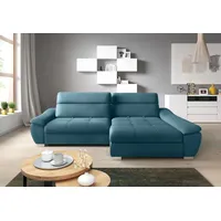 99rooms Calladine Ecksofa Velours Jasmine Türkis Rechts