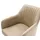DeLife Esszimmerstuhl Greg-Flex Mikrofaser Beige Vintage Kreuzgestell kantig Edelstahl Taschenfederkern,