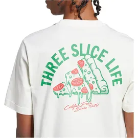 adidas Lounge Pizza Graphic T-Shirt weiß L