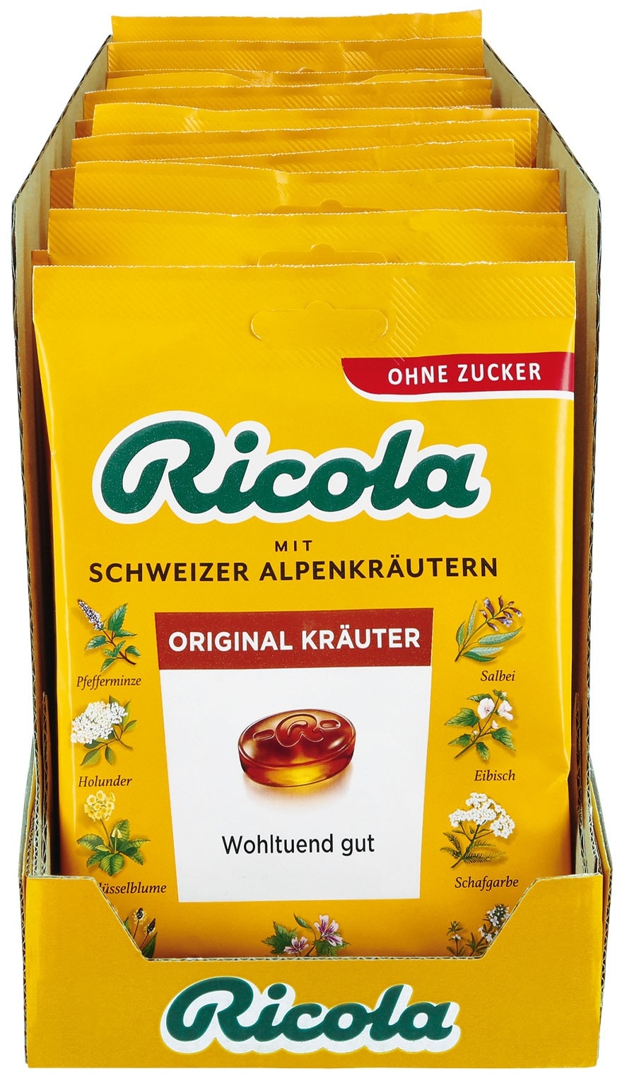 Ricola Kräuter Bonbons ohne Zucker 75 g, 18er Pack