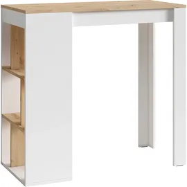 byLIVING Bartisch Moby 110 x 104 x 50 cm Weiß/Braun