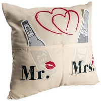Hti-Living Kissen mit Taschen Mr. Mrs.