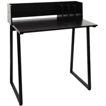 MCW Schreibtisch HWC-K69, Laptoptisch Bürotisch, 82x51cm 3D-Struktur, Metall MDF ~ schwarz