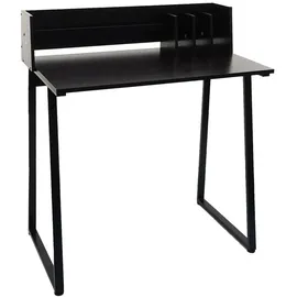MCW Schreibtisch HWC-K69, Laptoptisch Bürotisch, 82x51cm 3D-Struktur, Metall MDF ~ schwarz