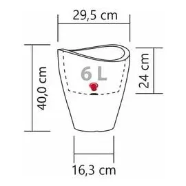 Scheurich Wave Globe High Ø 40 x 54 cm steingrau