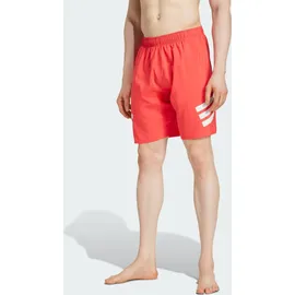 Adidas 3-Streifen 8-Inch Badeshorts Semi Lucid Red / White S