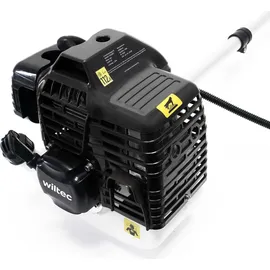 Wiltec 2in1 Benzin Rasentrimmer 1,76PS 1,3kW, Rasenschneider mit Motorsense und Freischneider, Rasenkantenschneider mit 225 mm Schnittlänge