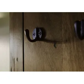 Massivmoebel24 Wandgarderobe Mango 59 x 32 x 145 cm Braun