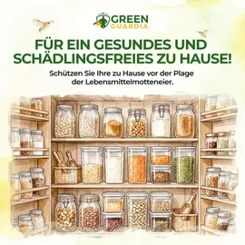 green guardia Schlupfwespen gegen Lebensmittelmotten Mottenfalle 4 Karten