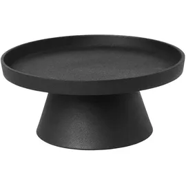 Broste Copenhagen Holger Kerzenplatte aus pulverbeschichtetem Alu, Farbe: Schwarz/matt, Maße: 24 cm,