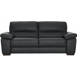 Calia Italia Couch Leder 3-Sitzer Schwarz
