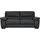 Calia Italia Couch Leder 3-Sitzer Schwarz