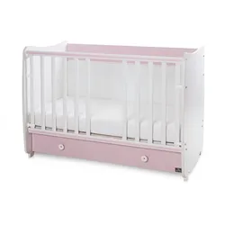 Lorelli Babybett Dream 60 x 120 cm umbaubar Schreibtisch Kinderbett Schaukelbett pink