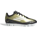 ADIDAS Kinder Fussball-Rasenschuhe Messi F50 Club, GOLDMT/FTWWHT/CBLACK, 37 1⁄3