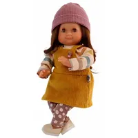 Schildkröt Schildkröt-Puppen Puppe Schlummerle 32 cm braune Haare, braune Schlafaugen, Kleidung winterlich bunt