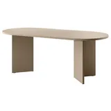 Selsey Esstisch oval ¦ beige ¦ Maße cm B: 90 H: 75
