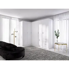 vente-unique Eckschrank LISTOWEL 213 x 184 x 132 cm Weiß