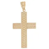 Luxxos Anhänger "Kreuzanhänger strukturiert 375 GG" in Gold | Gr.: onesize