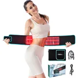 iTHERAU Infrarotlampe Rotlichtlampe Wärmelampe Gürtel, 105PCS LED Dioden, 660nm&850nm Red Light Therapy für Hautgesundheit und Schmerzlinderung, Rotlicht Therapie mit Timer und Impulslicht