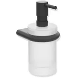 Hewi Serie 480 Seifen-/Desinfektionsmittelspender 480.06.00260DC mit Halter, pulverbeschichtet, schwarz matt