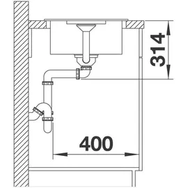 Blanco Favum XL 6 S weiß + Handbetätigung